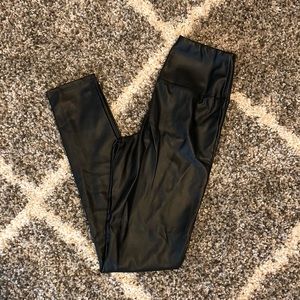 Faux leather pants